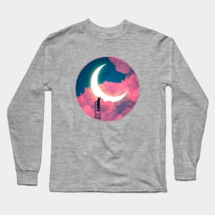 Painting In The Moonlight Long Sleeve T-Shirt